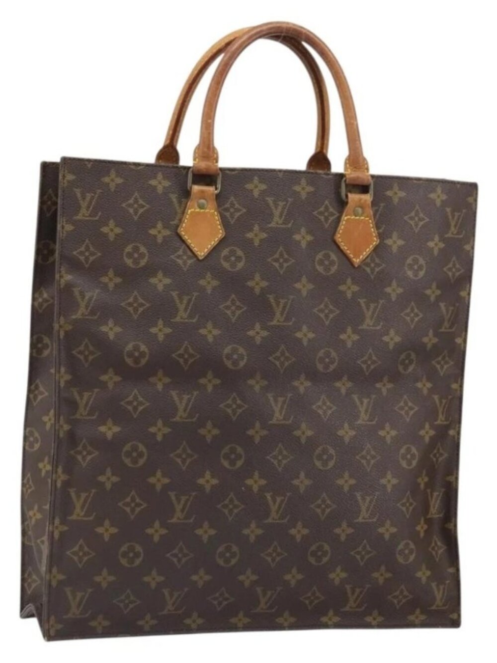 LOUIS VUITTON Monogram Sac Plat Hand Bag M51140 LV Auth - Picture 1 of 16